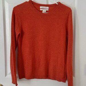 Ellen Tracy‎ 100% Cashmere Burnt Orange Long-Sleeved Sweater (M)